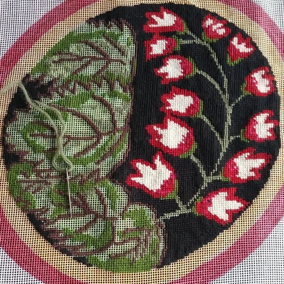 Unfinished Floral Embroidery Tapestry From The Country Store - Picture 3 of 4